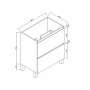 Port-2D-900 PVC Vanity Cabinet Only